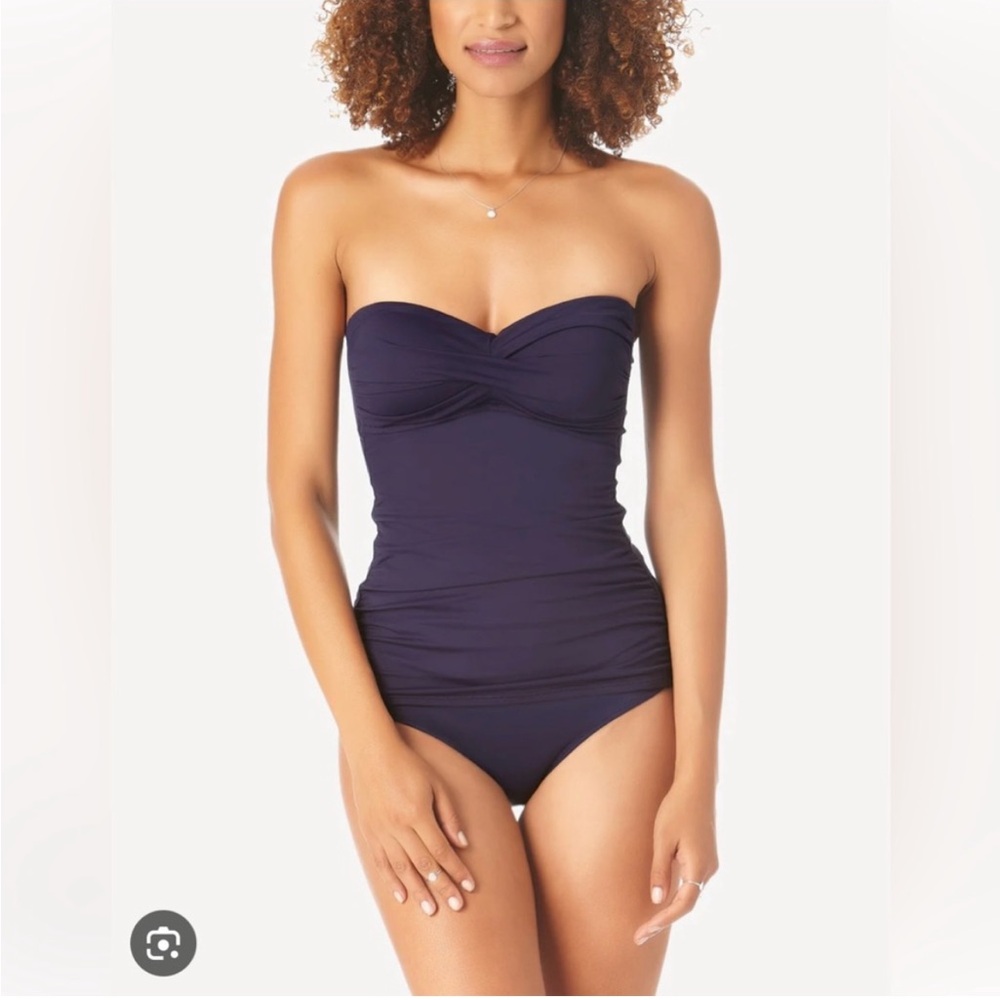 NWT Anne Cole swimsuit Twist front One piece Sz 8